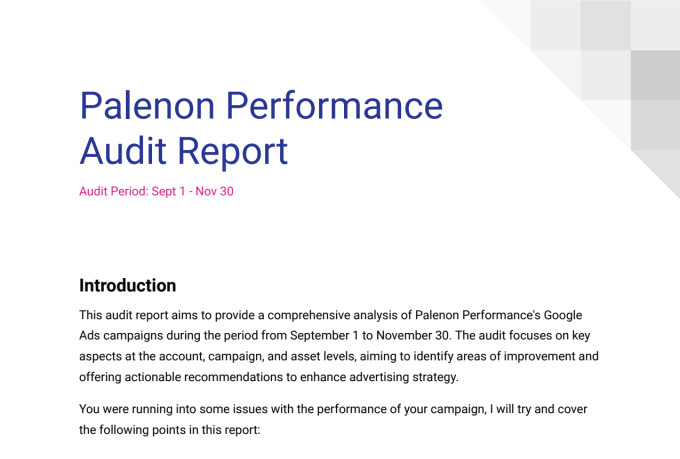 professionally audit your google ads account and campaigns